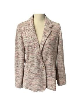 Liverpool Los Angeles Orange & Cream "Tweed-Like" Blazer Size L